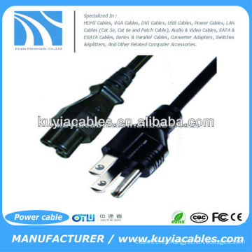 Cable de alimentación de CA portátil de 3 clavijas